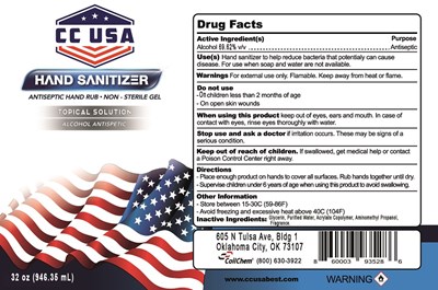 32 Ounce Gel Hand Sanitizer Label.jpg 32 oz Label - 32 Ounce Gel Hand Sanitizer Label